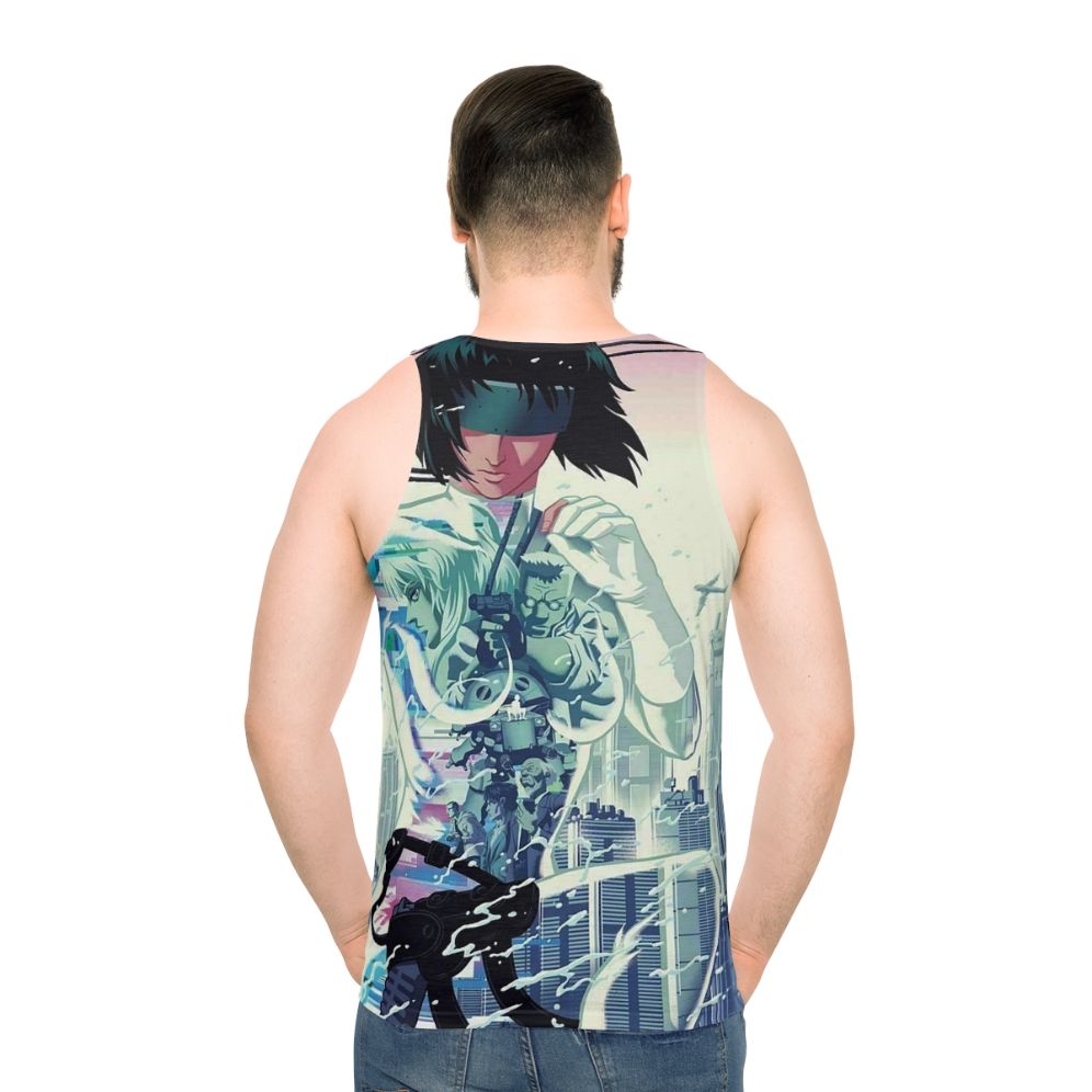 Ghost in the Shell Unisex Tank Top by Masamune Shirow - men back