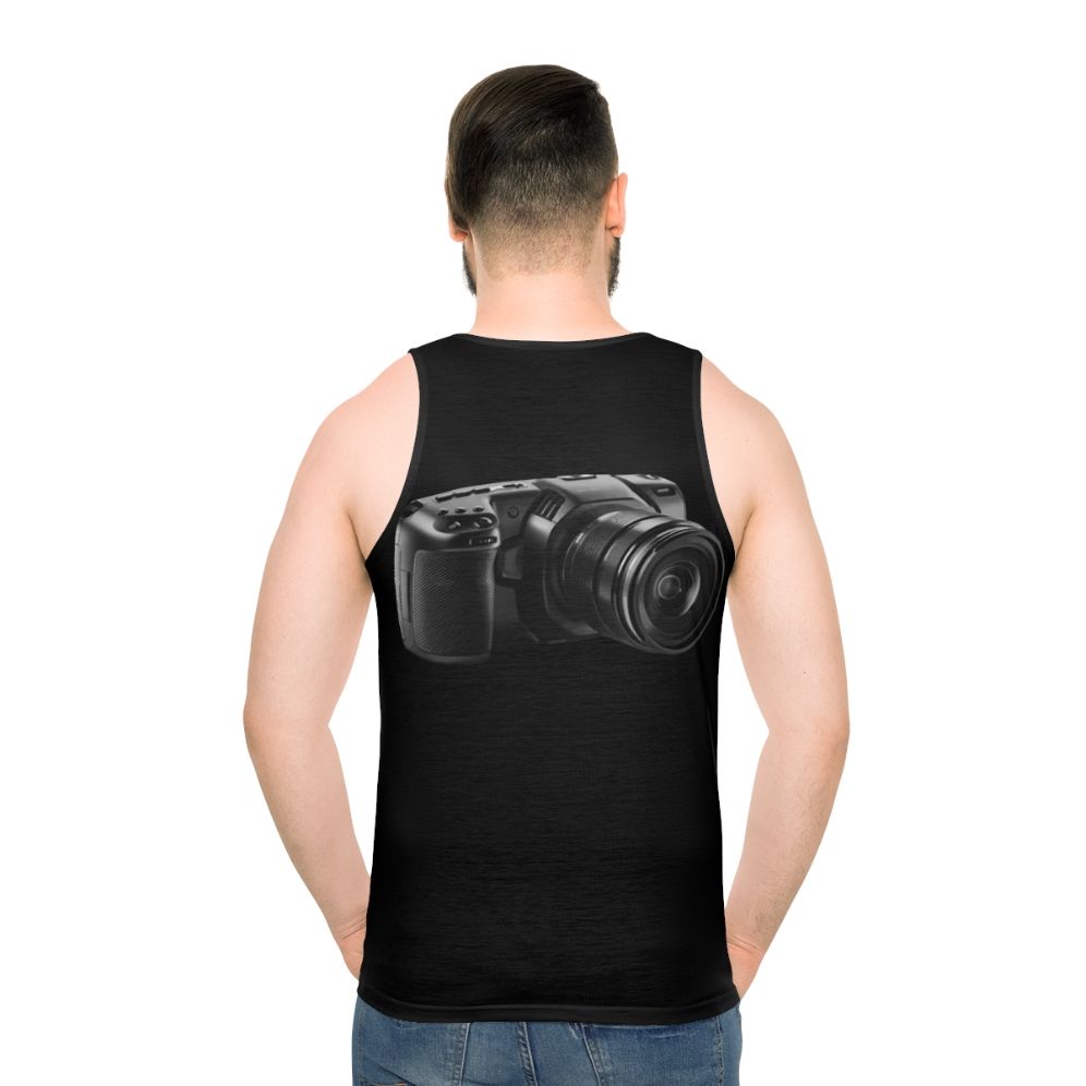 Unisex BMPCC4K Blackmagic Pocket Cinema Camera Tank Top - men back