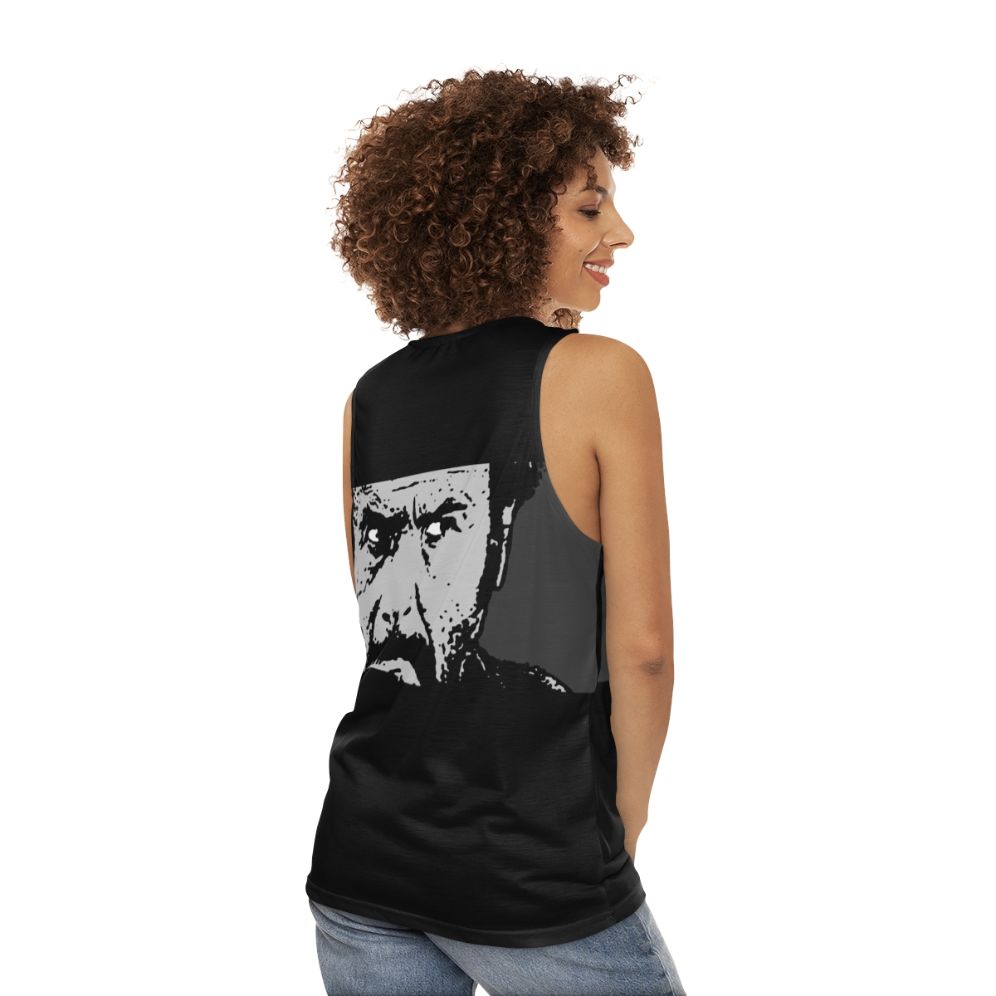 Tuco Unisex Tank Top featuring Clint Eastwood's iconic character from Sergio Leone's Spaghetti Western films - women back