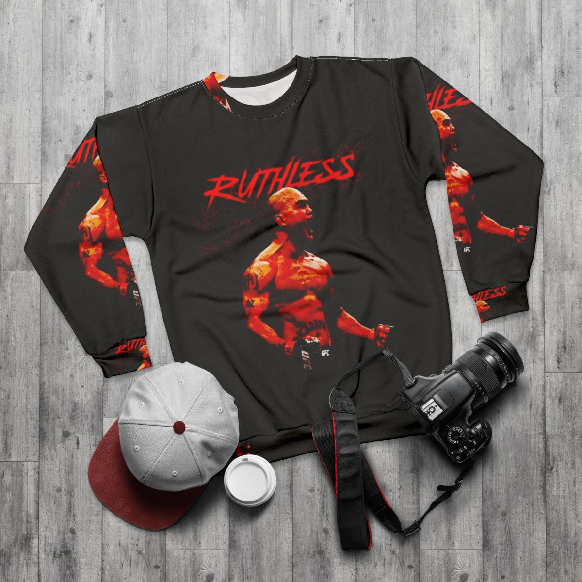 Ruthless Robbie Lawler UFC Fighter Graphic Sweatshirt - flat lay