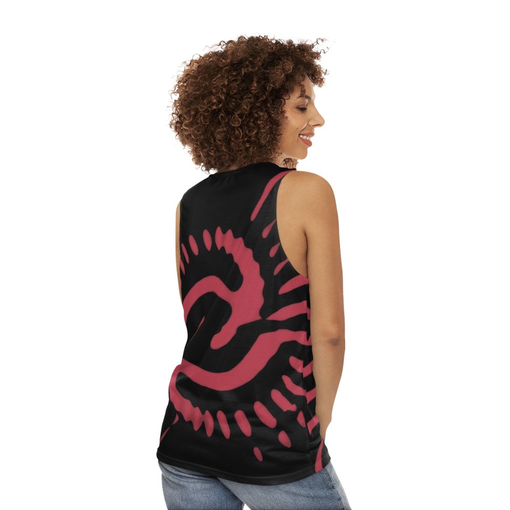 Retro 1970s Time Vortex Pink Unisex Tank Top - women back