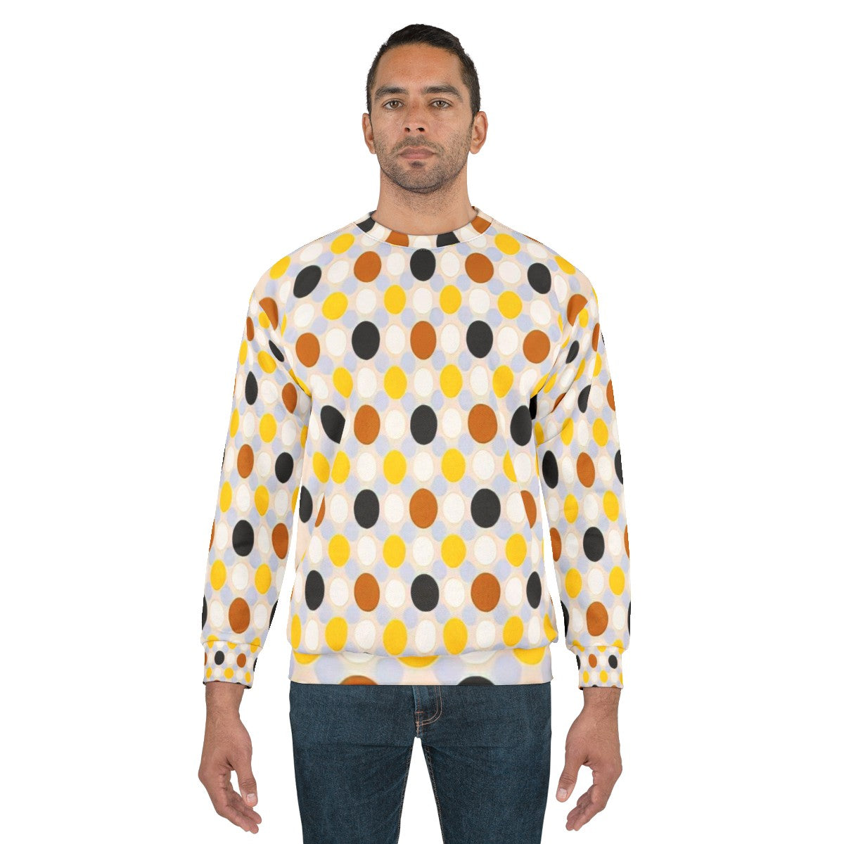 Thomas Downing inspired vibrant optical art sweatshirt - men