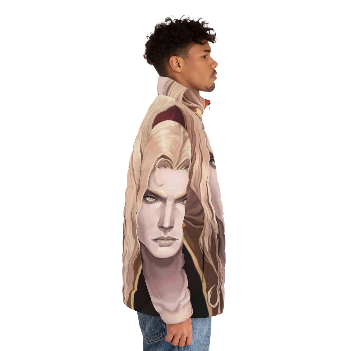 Alucard Fanart Castlevania Puffer Jacket - men side right