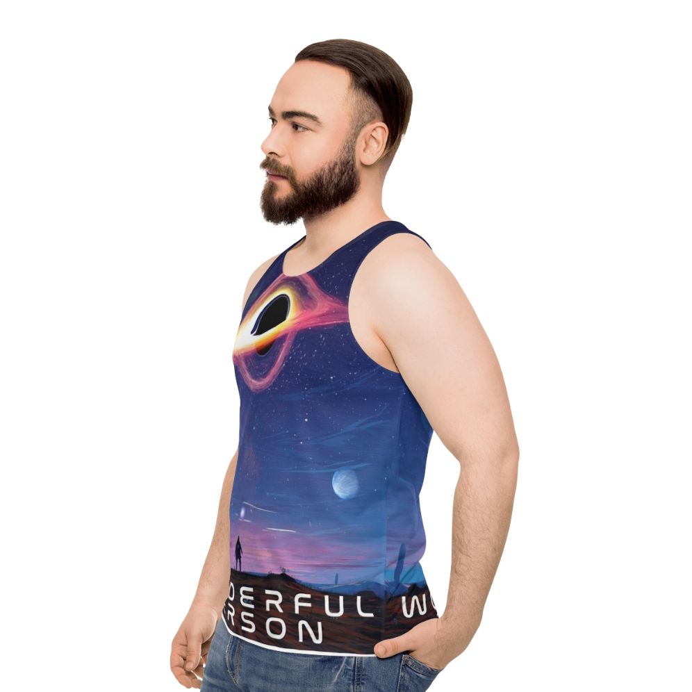 Galaxy space unisex tank top - men side