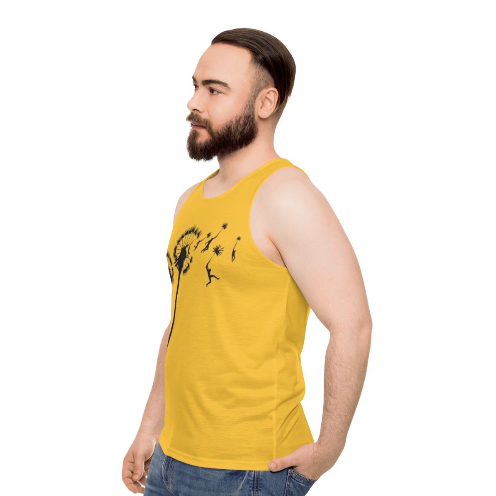 Dandelion people flight unisex tank top - men side