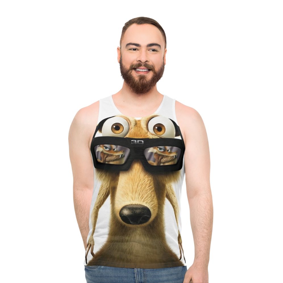 Unisex squirrel cartoon tank top - men