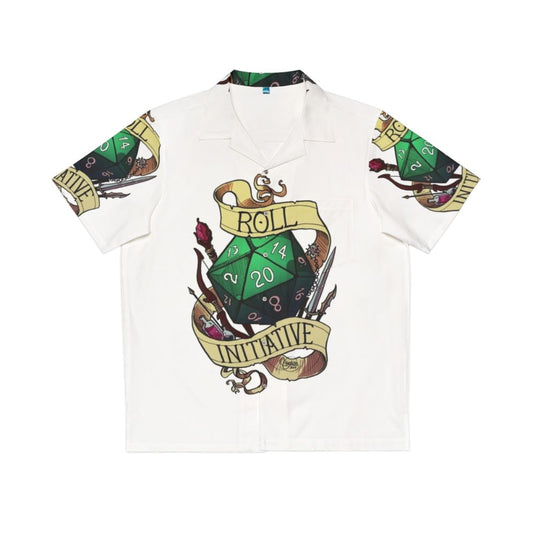 Roll Initiative Dice-Themed Hawaiian Shirt