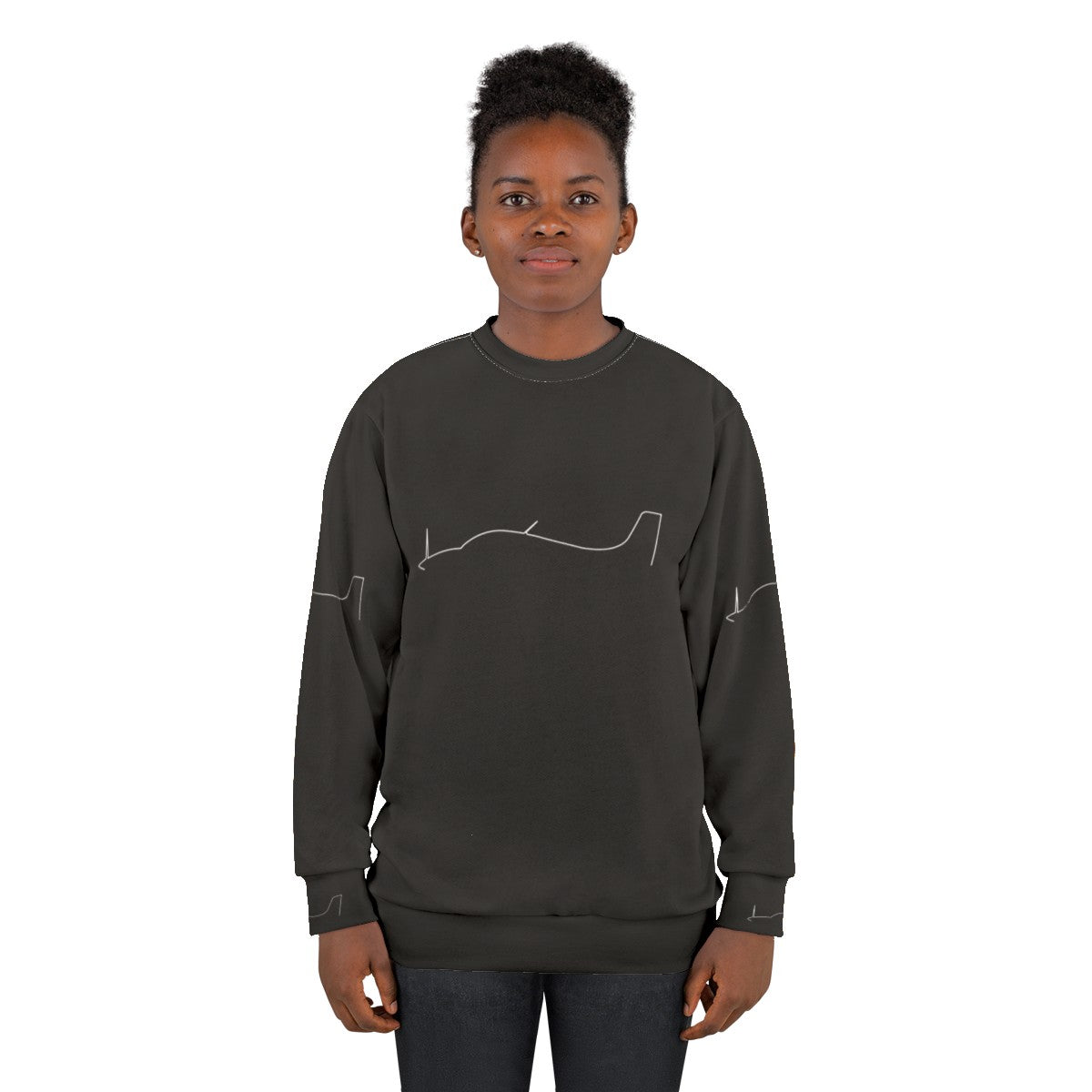 Minimalist Outline Aircraft Sweatshirt - women