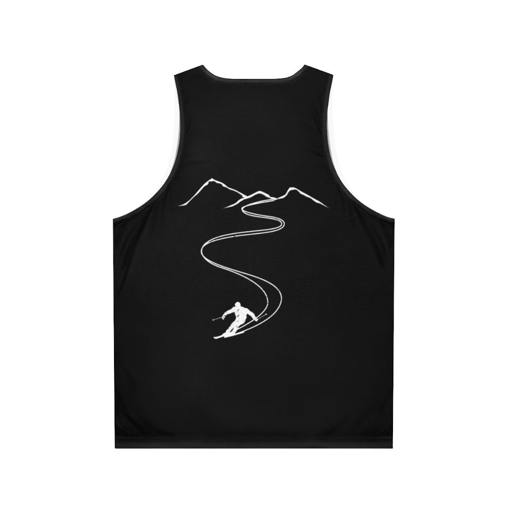 Skiing Gift For Skier Unisex Tank Top - Back