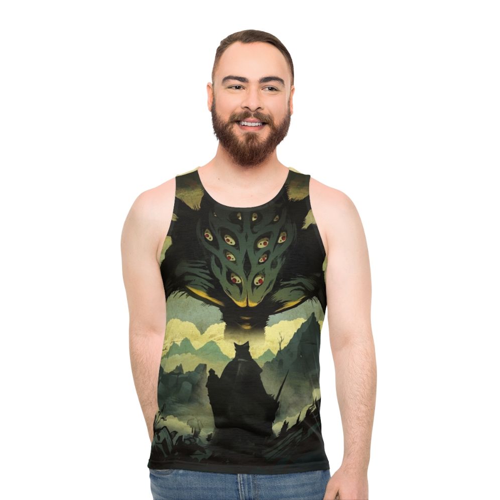 Dark Souls Unisex Tank Top with Amygdala Design - men