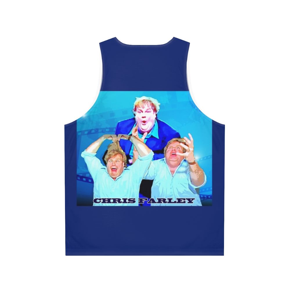 Chris Farley 90s Comedy Tank Top - Back