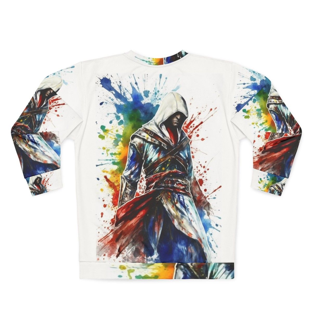 Assassins Creed Sketch Splatter Sweatshirt - Back