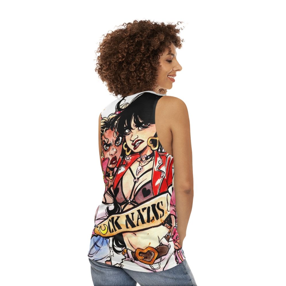 Magical Girls Unisex Tank Top - Anime Manga Superhero Design - women back