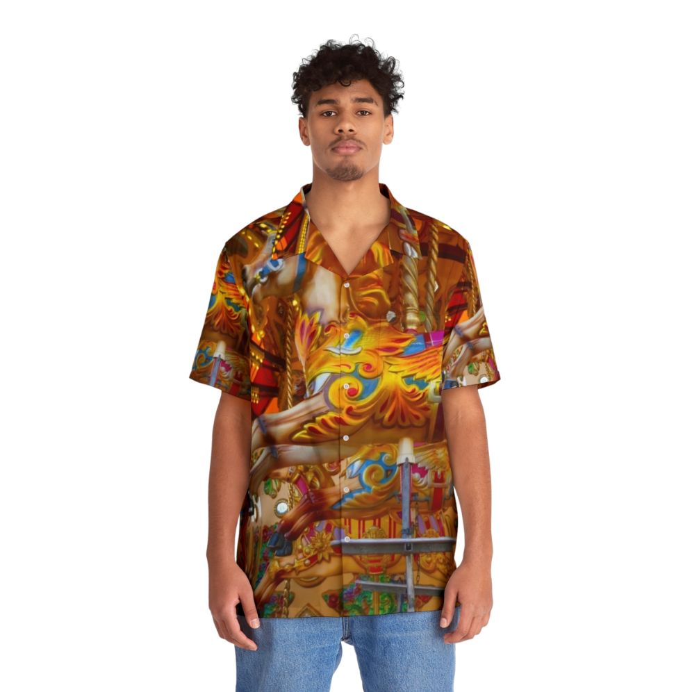 Weymouth's Classic British Carousel Hawaiian Shirt - People Front