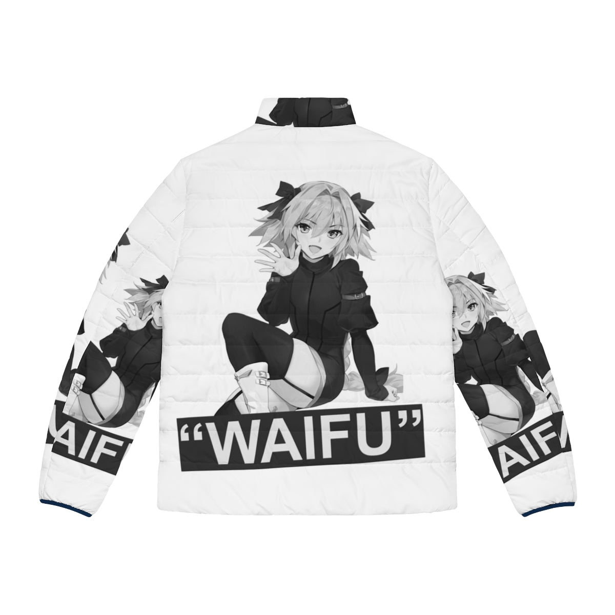 Fate Astolfo Waifu Anime Puffer Jacket - Back