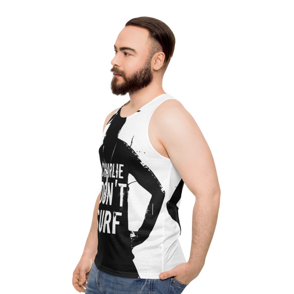 Charlie Don't Surf Unisex Military Tank Top - men side