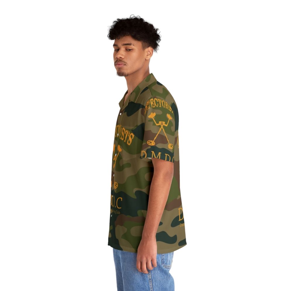 Detectorists Camo Hawaiian Shirt by Eye Voodoo featuring metal detecting and archaeology - People Left