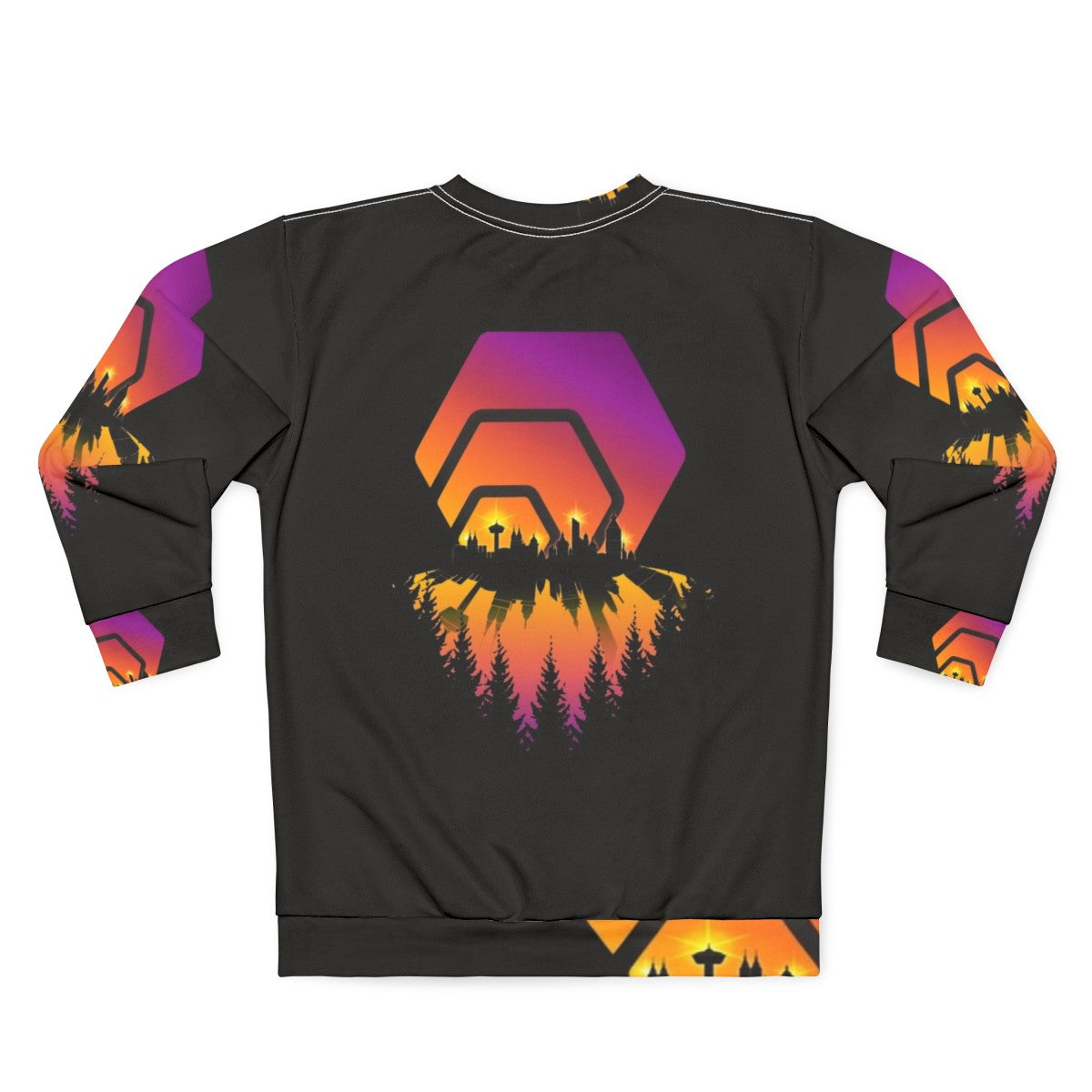 Hex Crypto Shining City Sweatshirt - Back