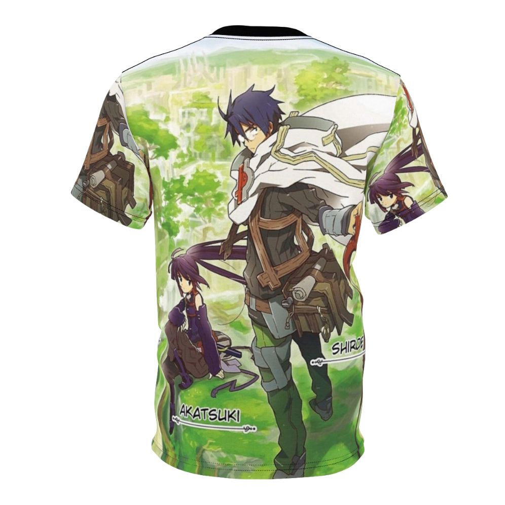 Log Horizon inspired anime-style artwork printed on a high-quality t-shirt - Back