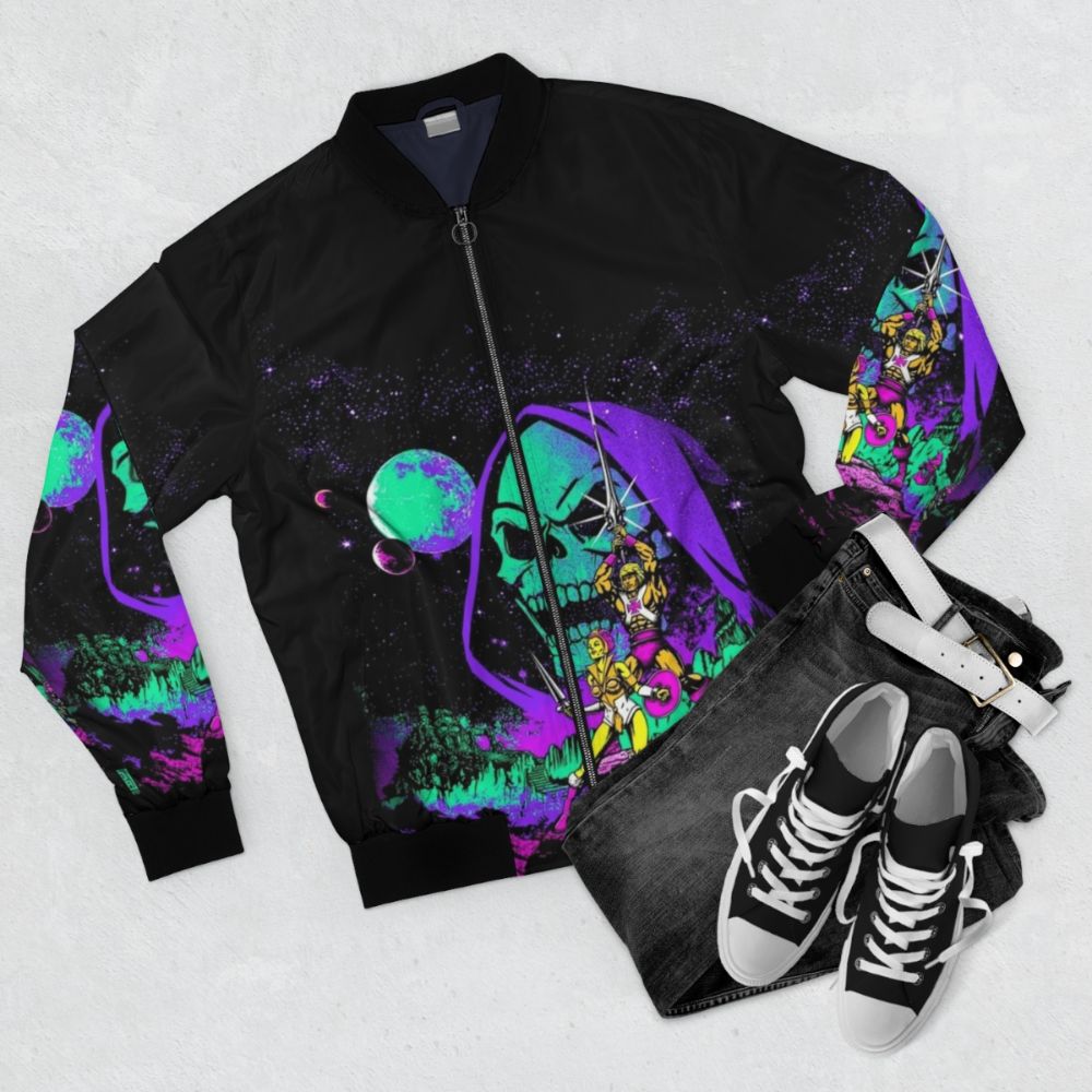 Masters of the Universe He-Man Star Wars Themed Bomber Jacket - Flat lay