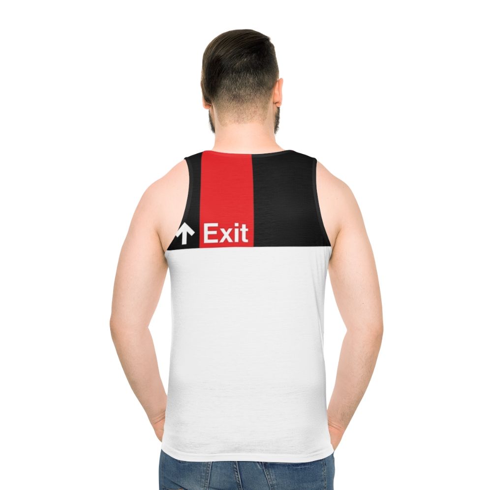 Unisex 'Exit' New York City Tank Top - men back