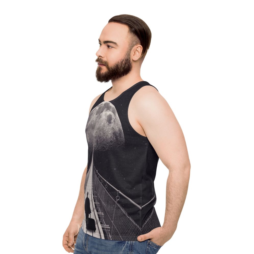 Unisex tank top with a space-inspired design - men side