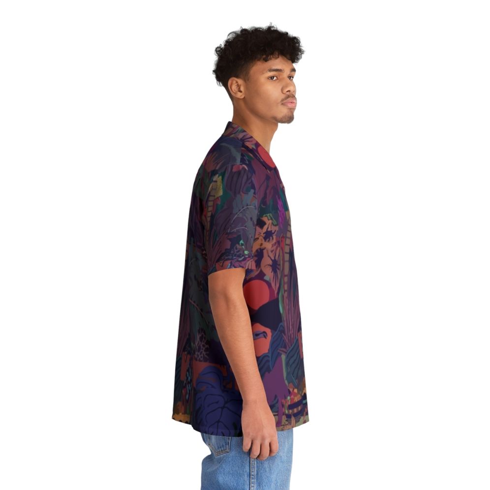 Vibrant Hawaiian shirt with Zaba album art graphic by Glass Animals - People Pight