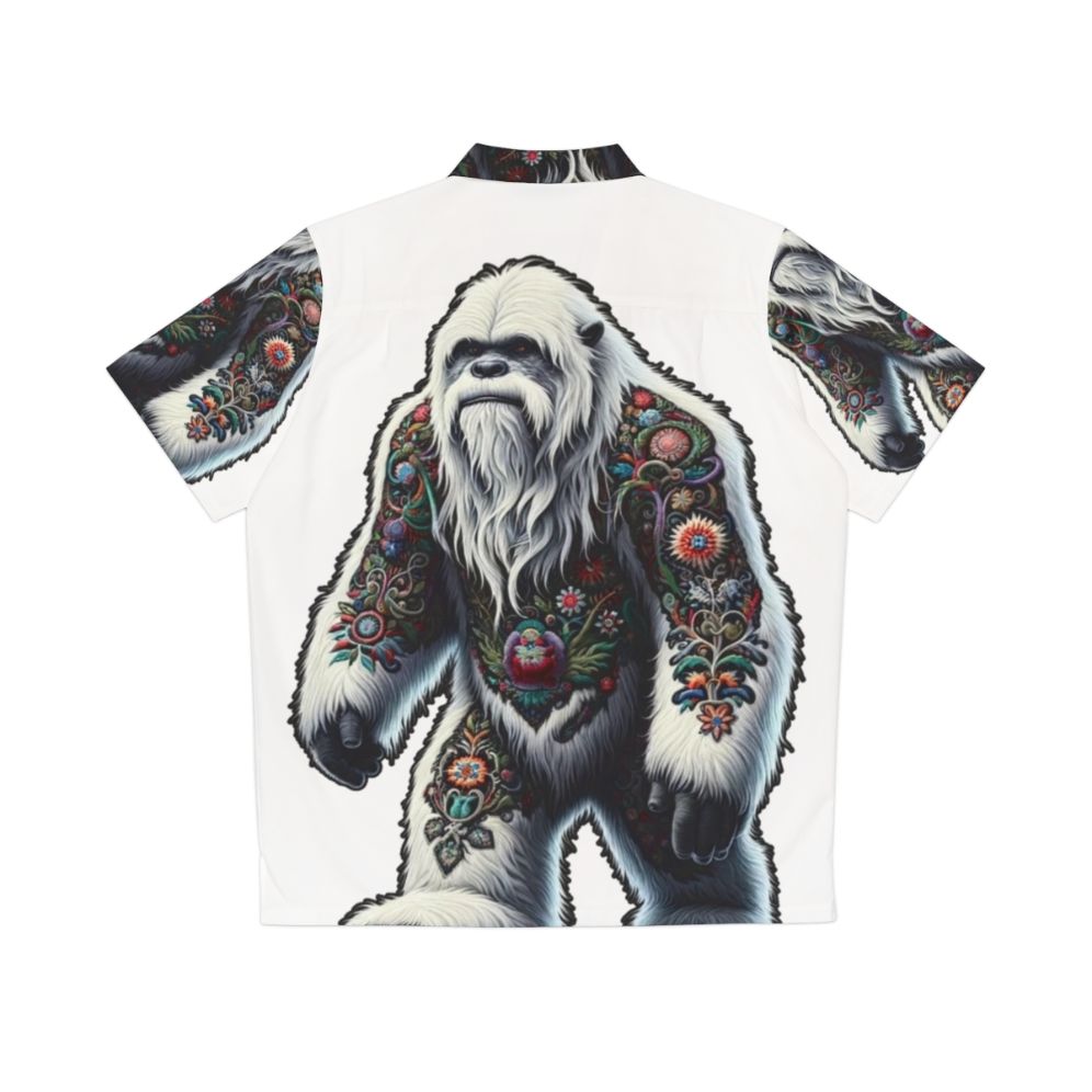 Embroidered Yeti Hawaiian Shirt - Back