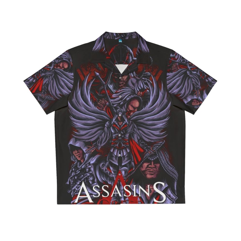 Assassin's Creed Ezio Hawaiian Shirt with Norse Mythology Inspired Designs