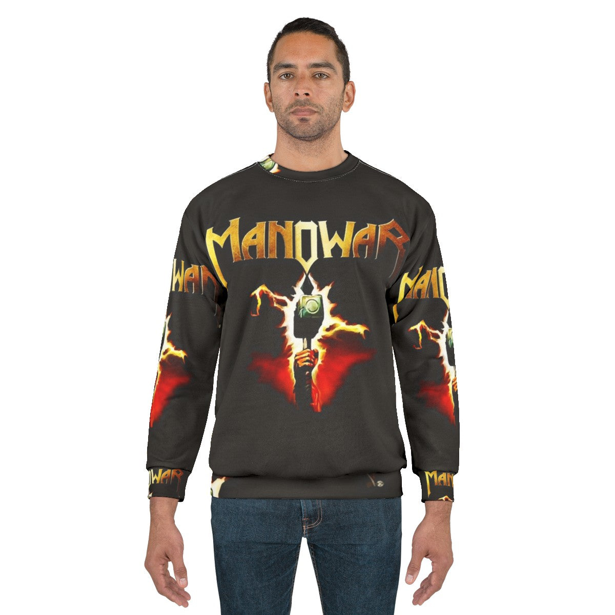 Manowar band sweatshirt for metal fans - men