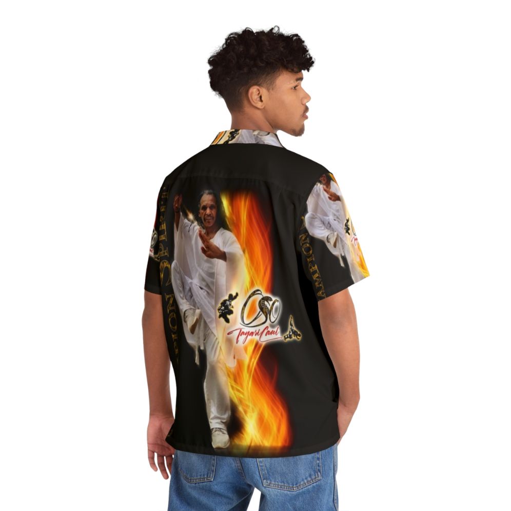 Martial arts spiritual warrior wearing hawaiian shirt - People Back