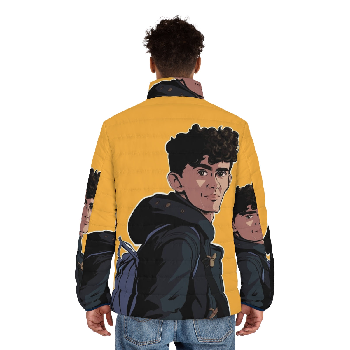 Charlie Spring Heartstopper Fanart Puffer Jacket - men back