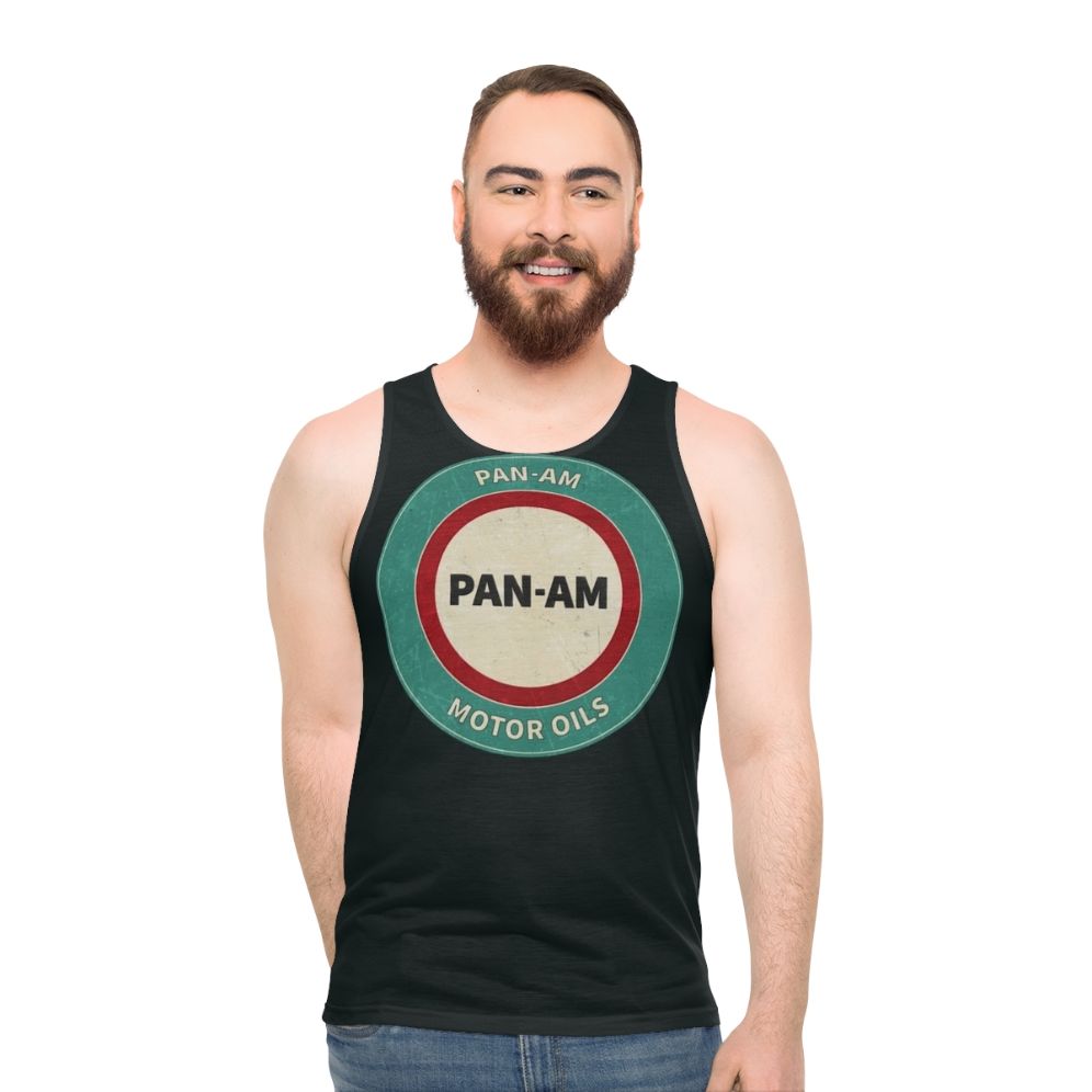 Vintage Pan Am American Motor Oils Unisex Tank Top - men