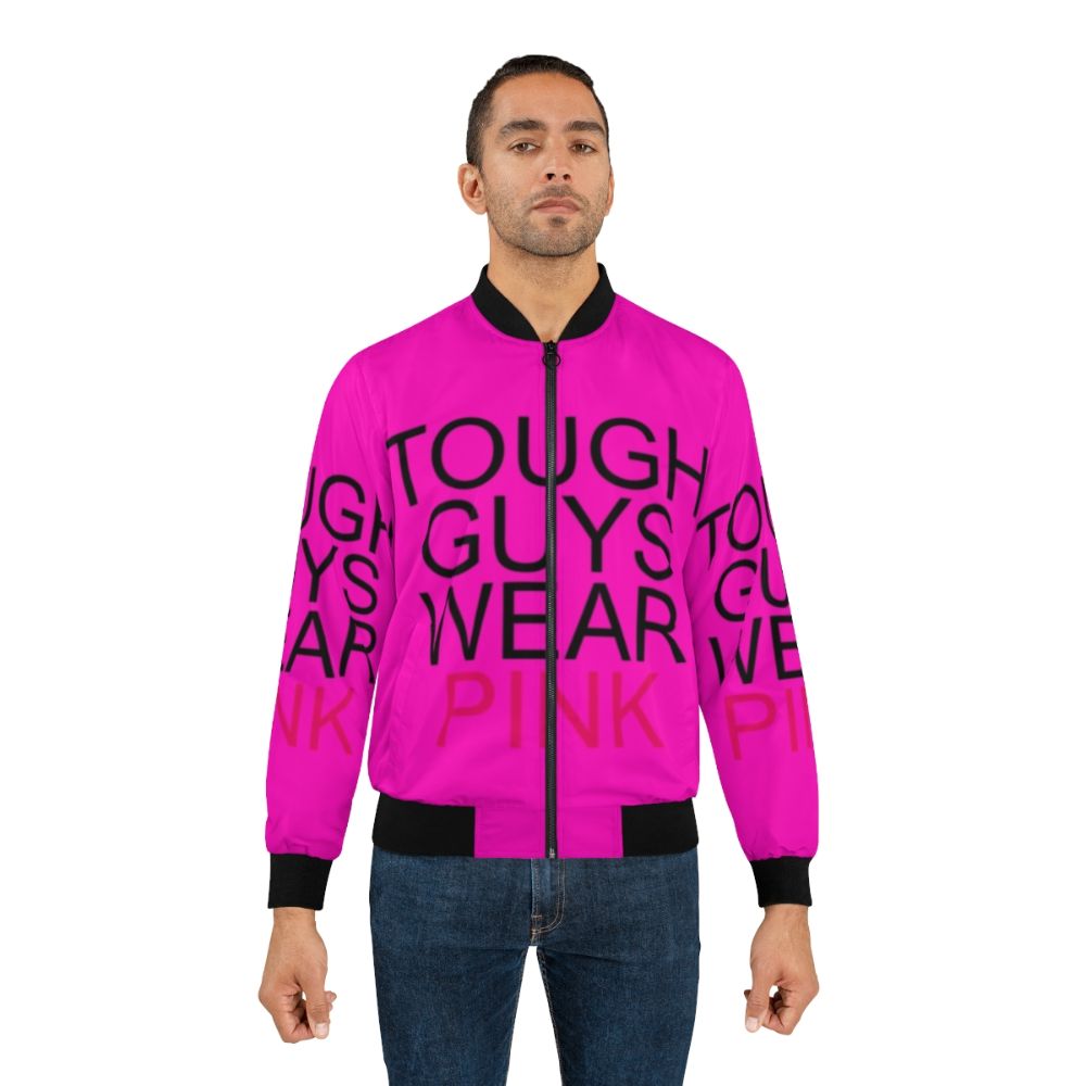 Infected rgv8r bomber jacket with pink shirt graphic - Lifestyle