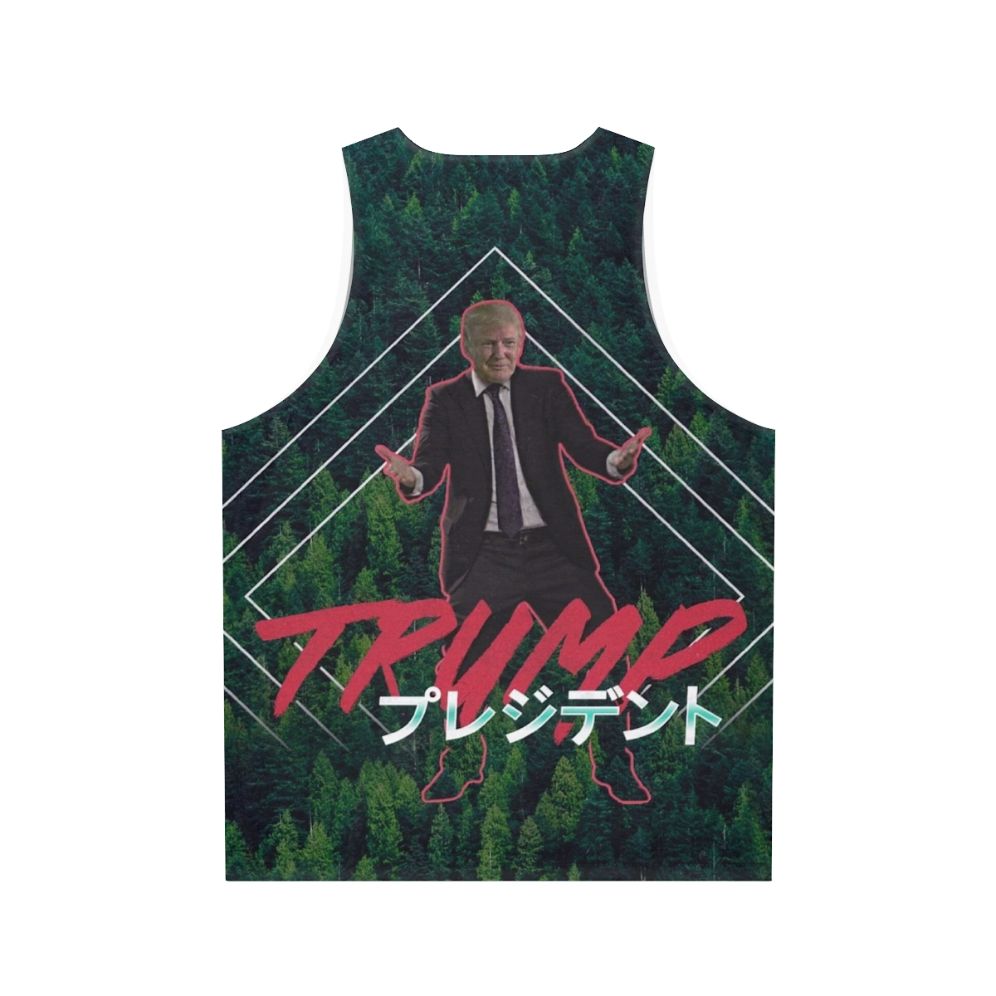 Vaporwave Trump Unisex Tank Top - Back