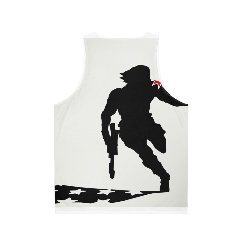 The Winter Soldier Silhouette Unisex Marvel Tank Top - Back