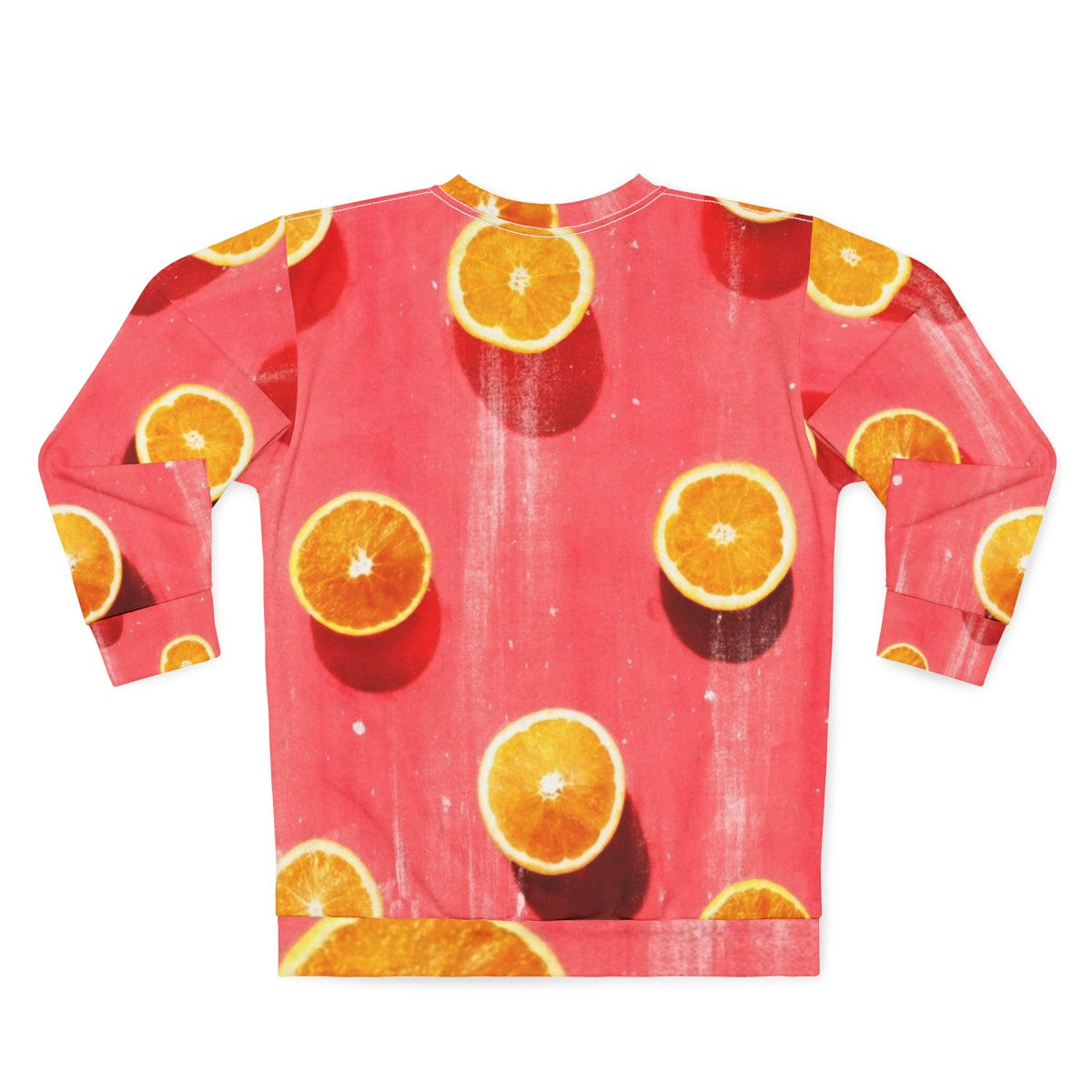 Fruit print sweatshirt, colorful graphic pullover - Back