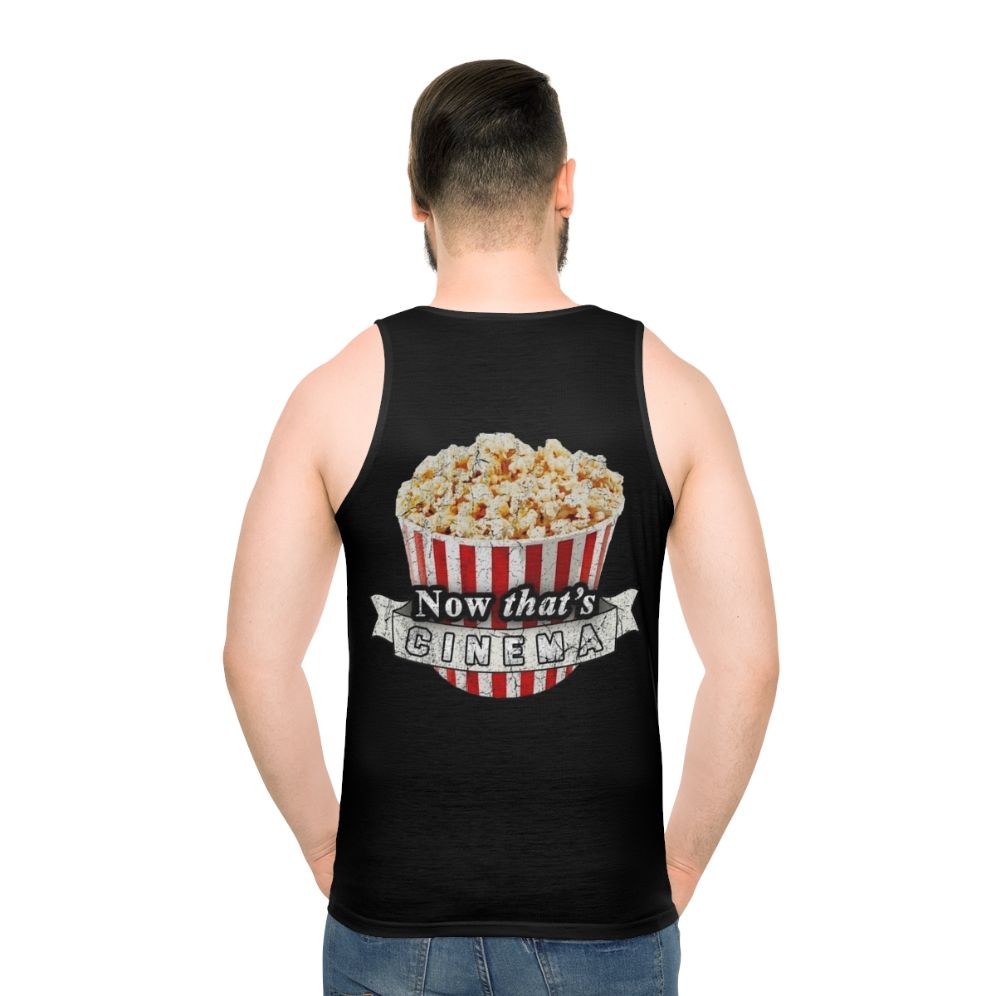 Unisex cinema-inspired tank top - men back