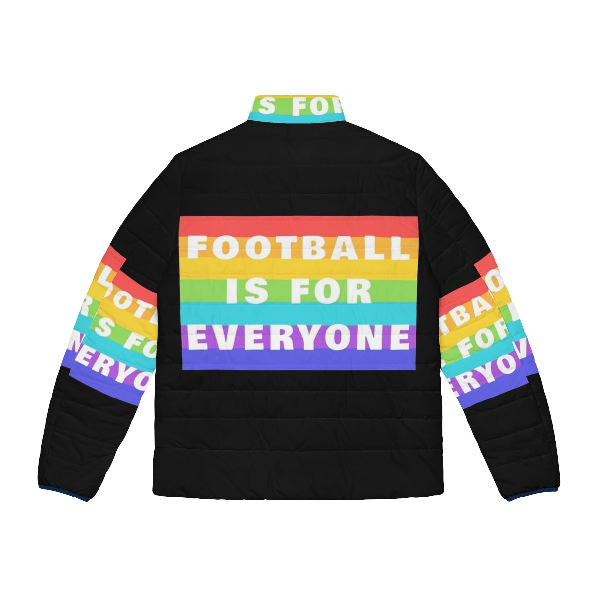 Football puffer jacket for all genders and identities - Back