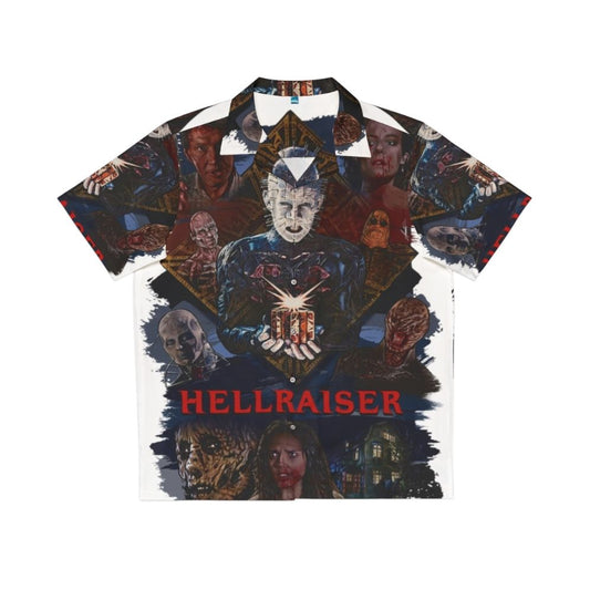 Hellraiser Pinhead Hawaiian Shirt featuring the iconic Cenobite character