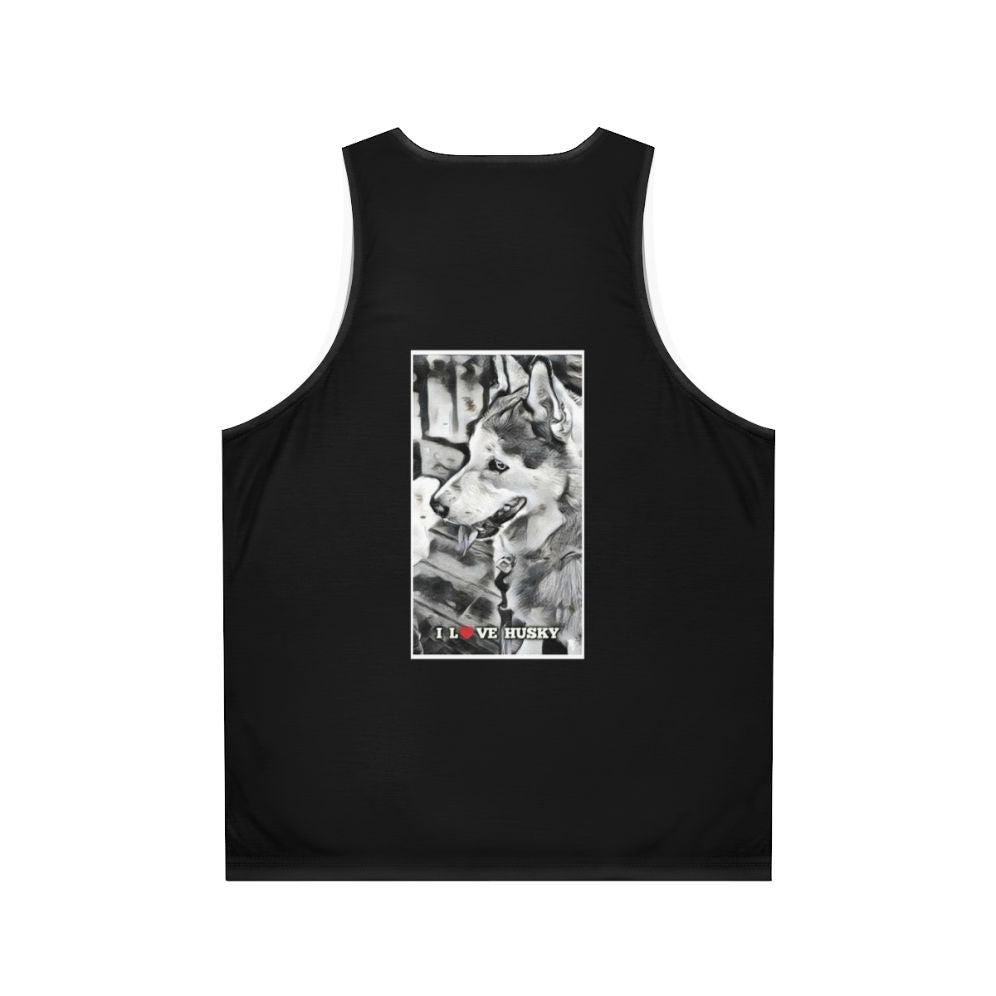 Husky Dog Unisex Tank Top - Back