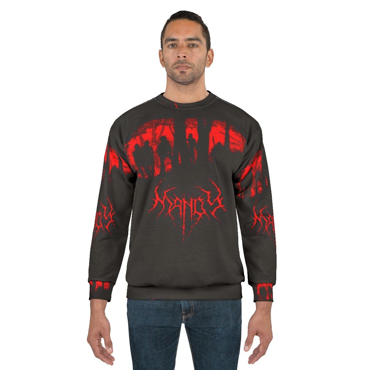 Mandy Nic Cage Horror Movie Psychedelic 70s Sweatshirt - men