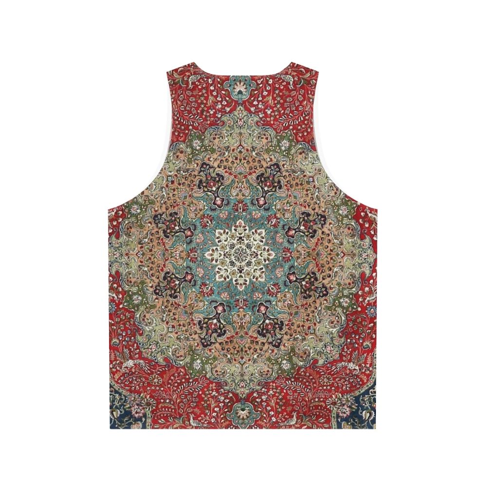 Vintage Antique Persian Rug Print Unisex Tank Top - Back