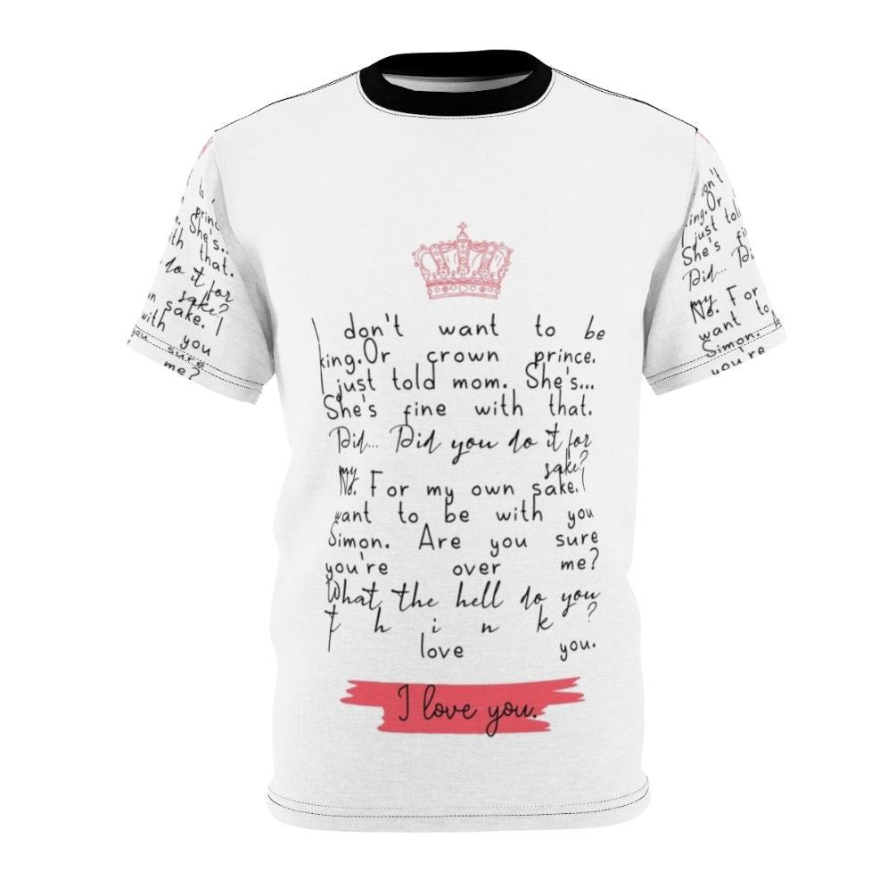 Young Royals Season 3 inspired AOP T-shirt with characters Prince Wilhelm and Simon Eriksson