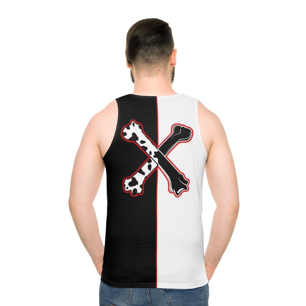 Dalmatian cross bones unisex tank top - men back