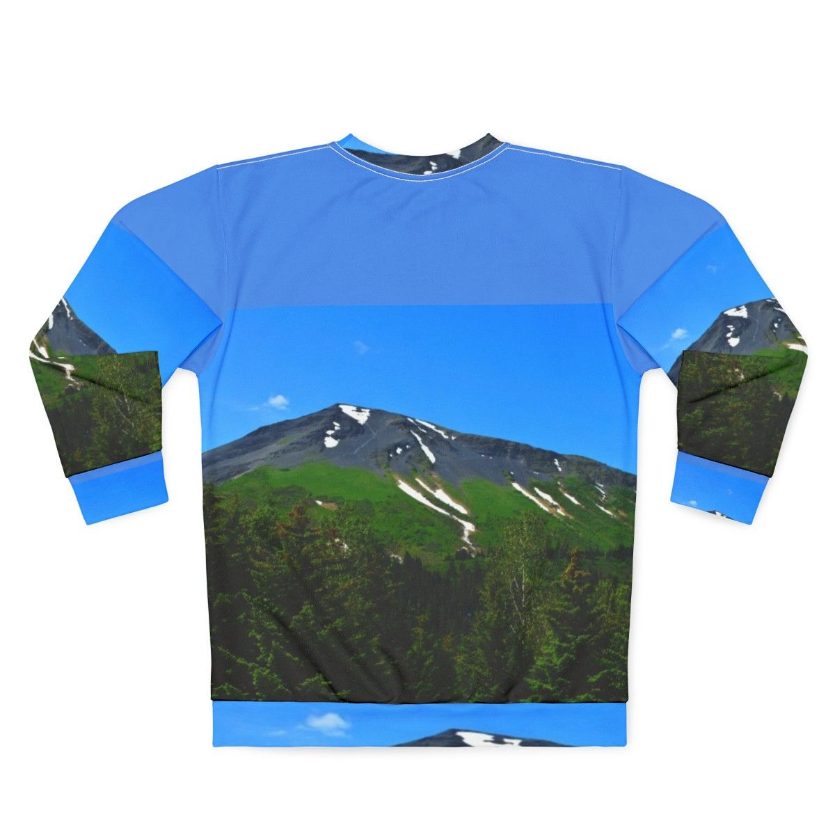 Mt Marathon Seward Alaska Sweatshirt featuring a scenic mountain landscape - Back