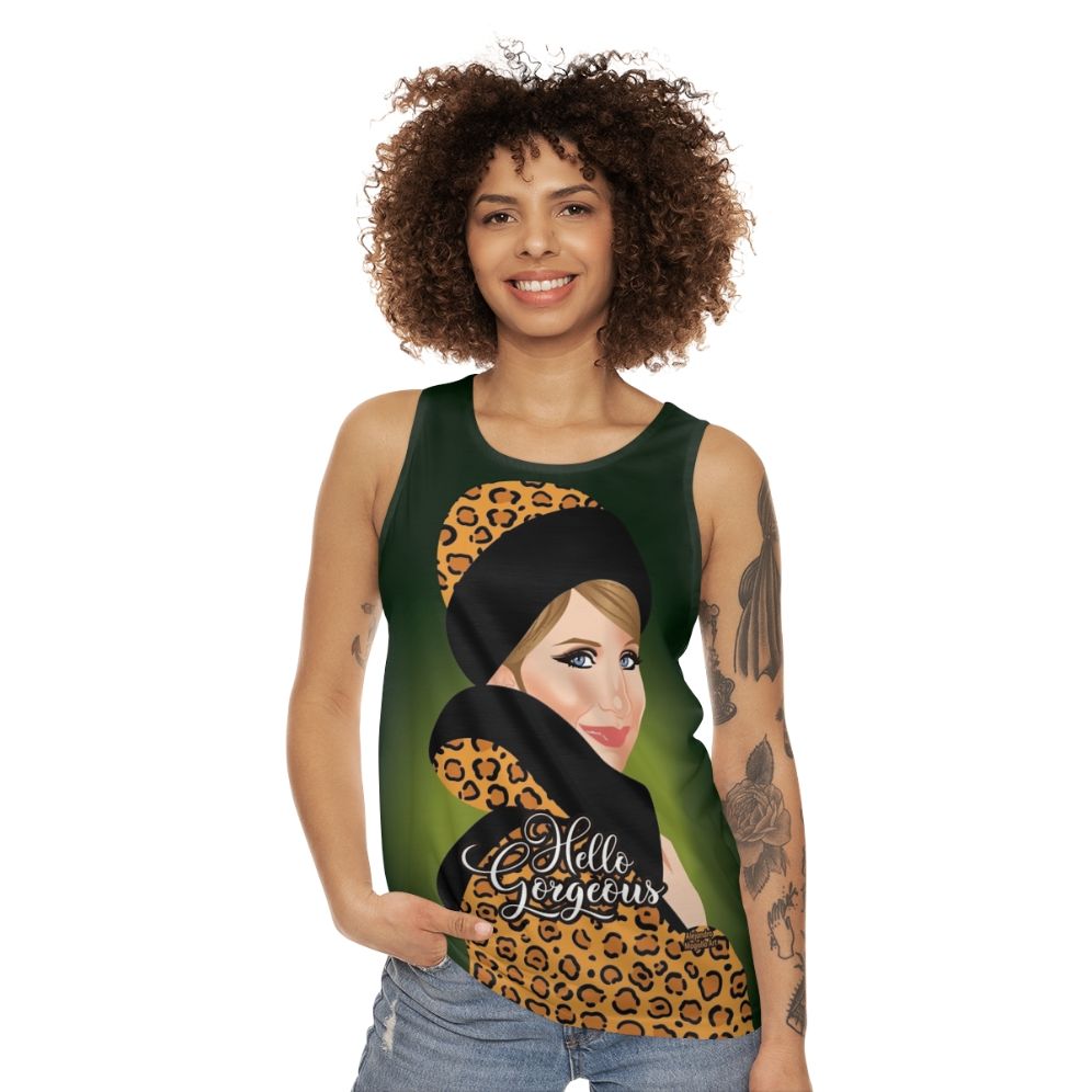 Leopard print unisex tank top - women