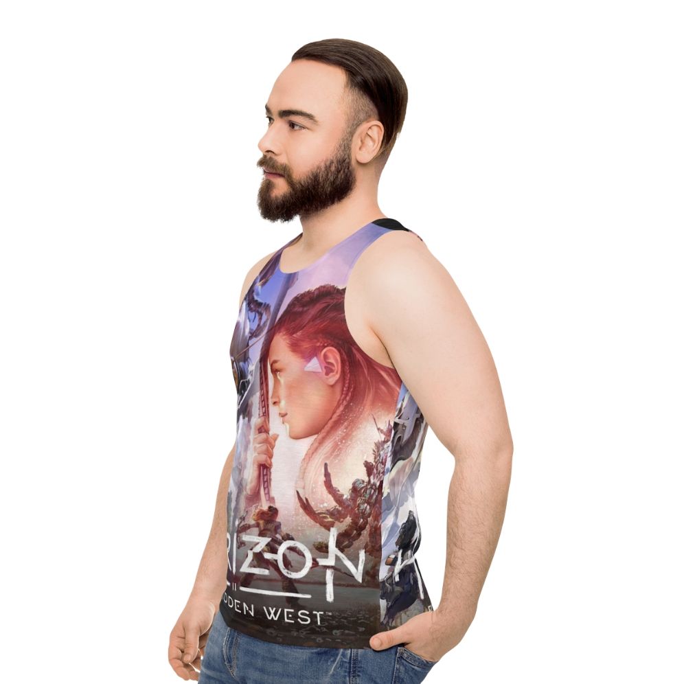 Horizon Forbidden West Unisex Gaming Tank Top - men side