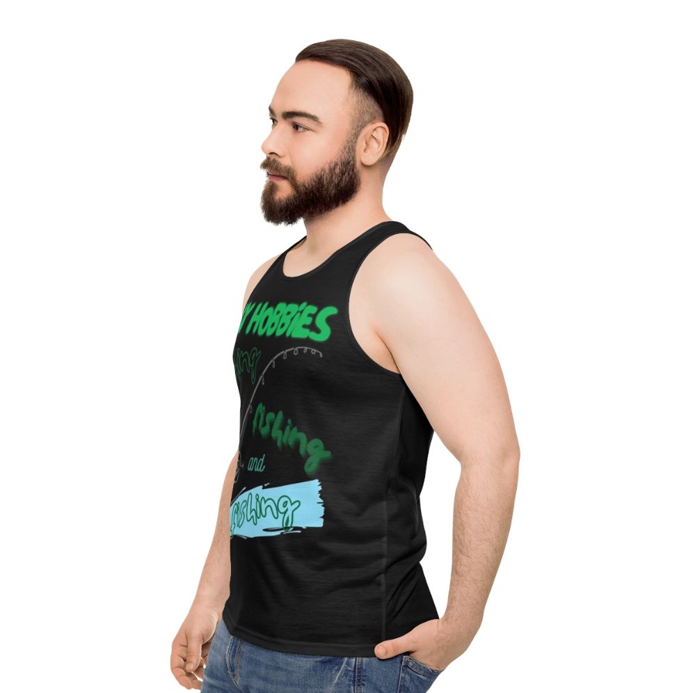 Fishing Hobby Unisex Tank Top - men side