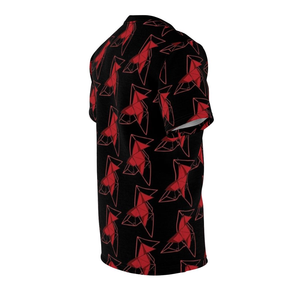 Origami bird design t-shirt inspired by the popular Netflix series Money Heist (La Casa de Papel) - men right